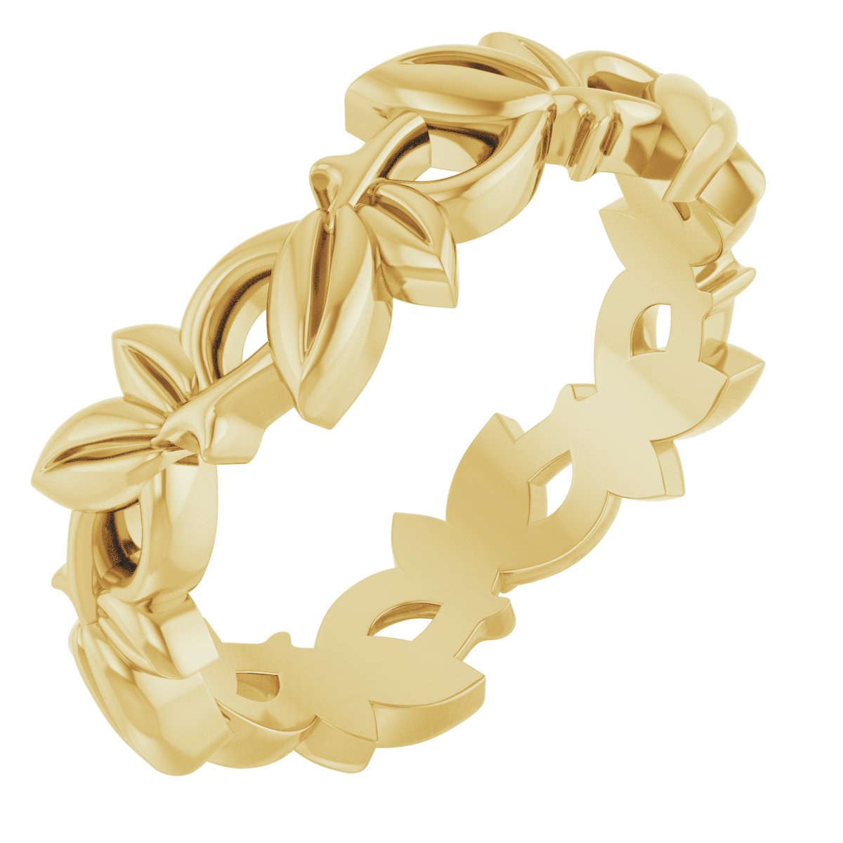 Floral Pierced Band