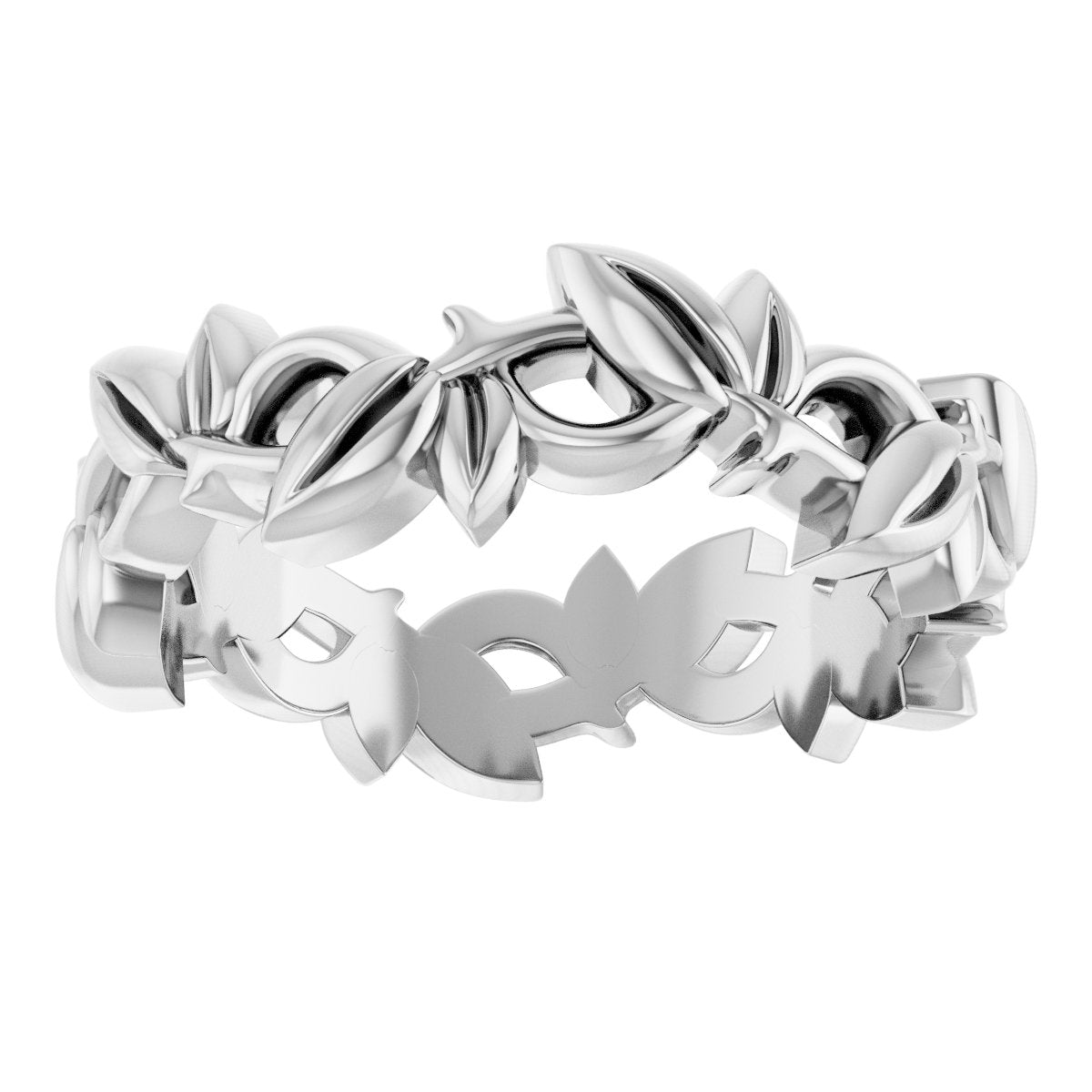 Floral Pierced Band
