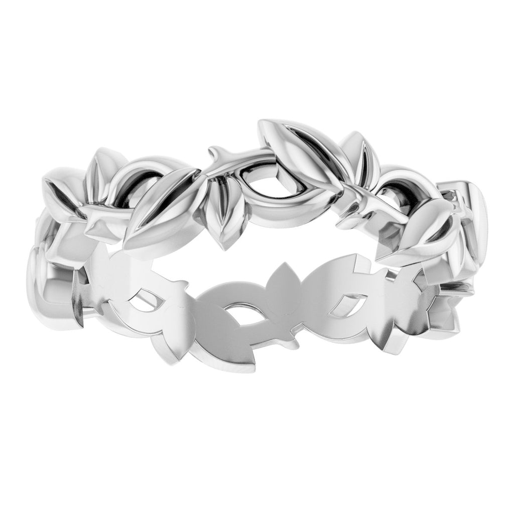 Floral Pierced Band