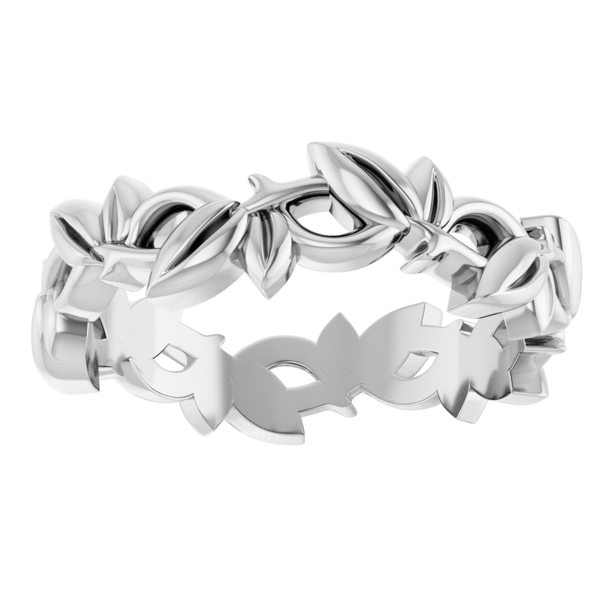Floral Pierced Band