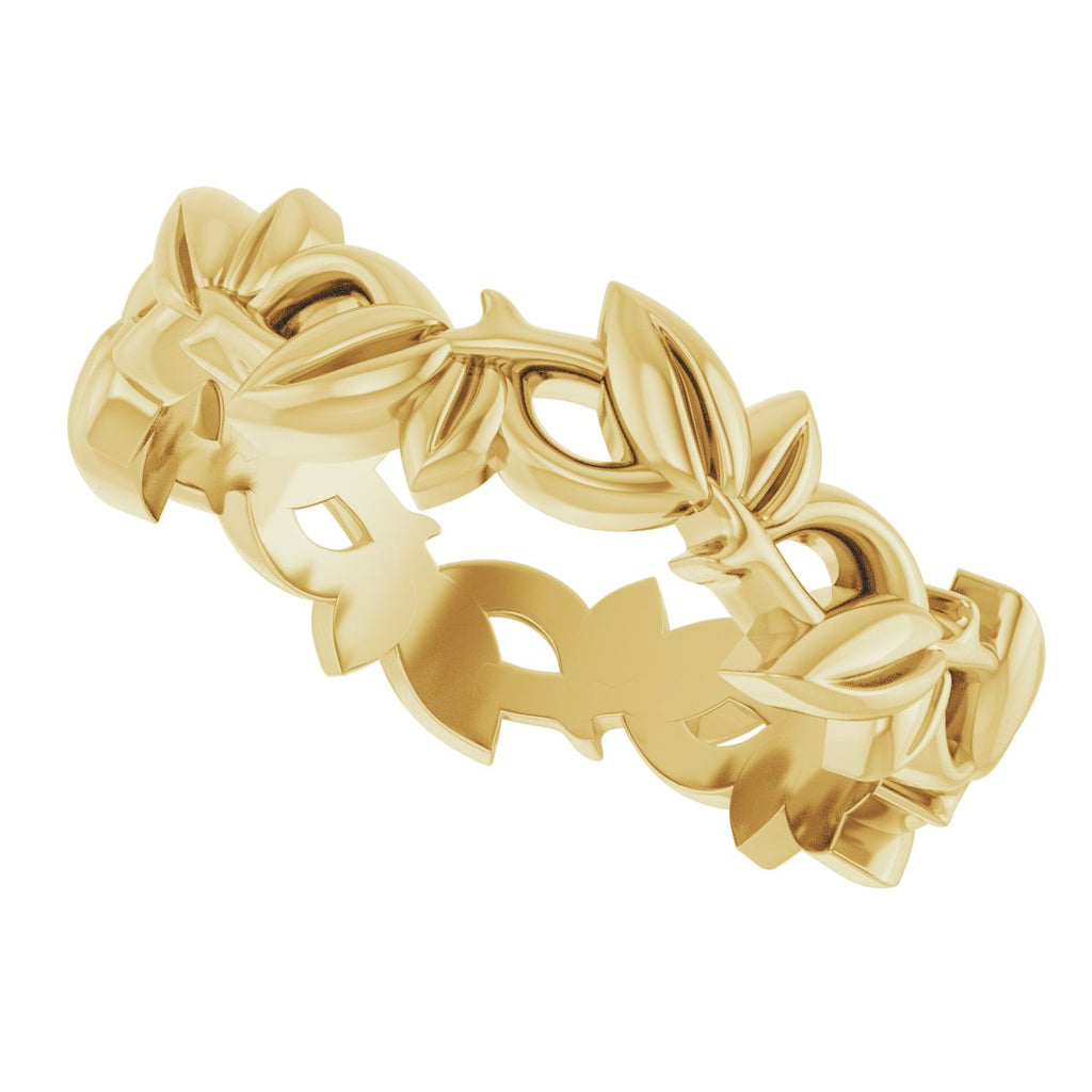 Floral Pierced Band
