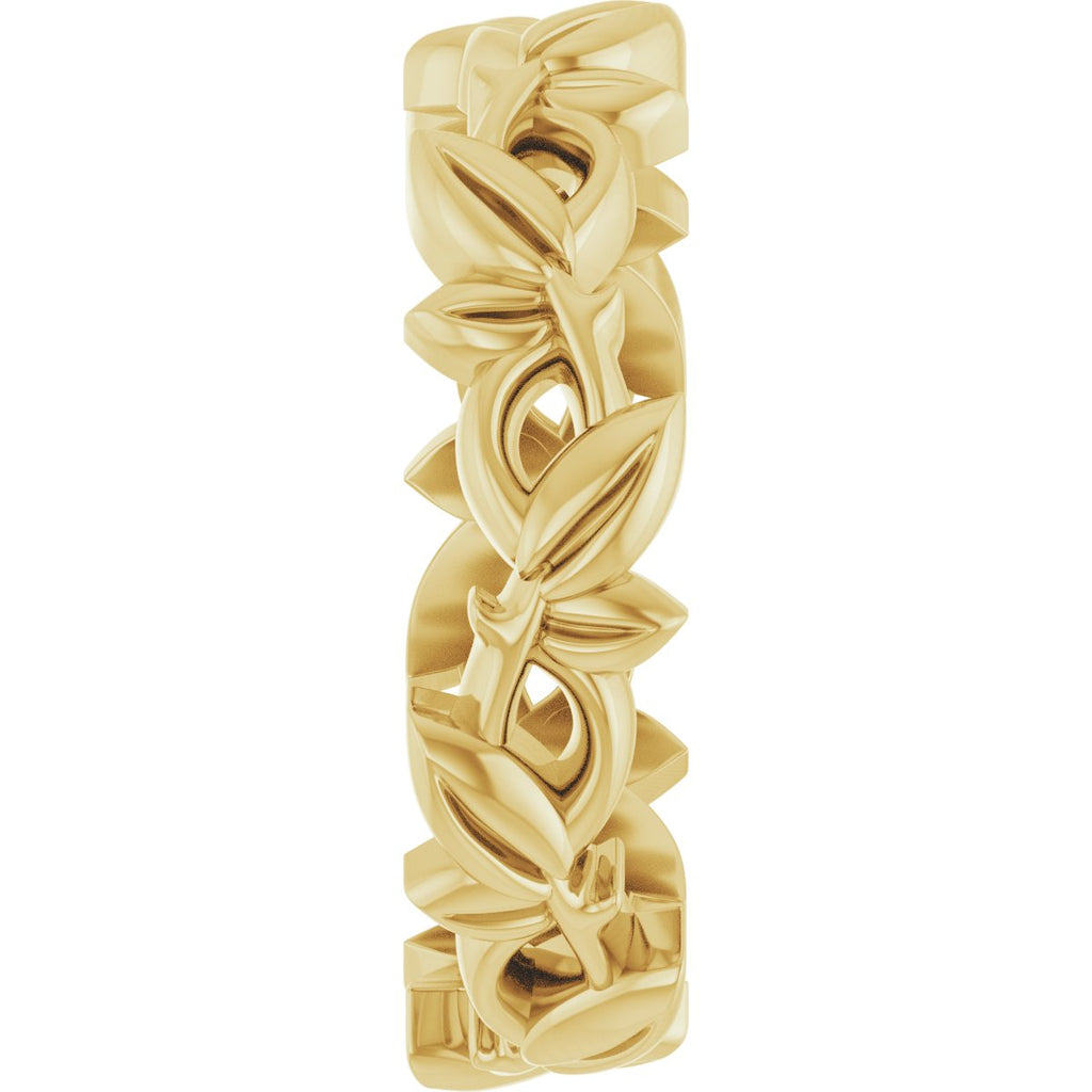 Floral Pierced Band