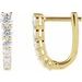 Accented U-Hoop Earrings