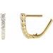 Accented U-Hoop Earrings