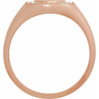 Engravable Accented Signet Ring