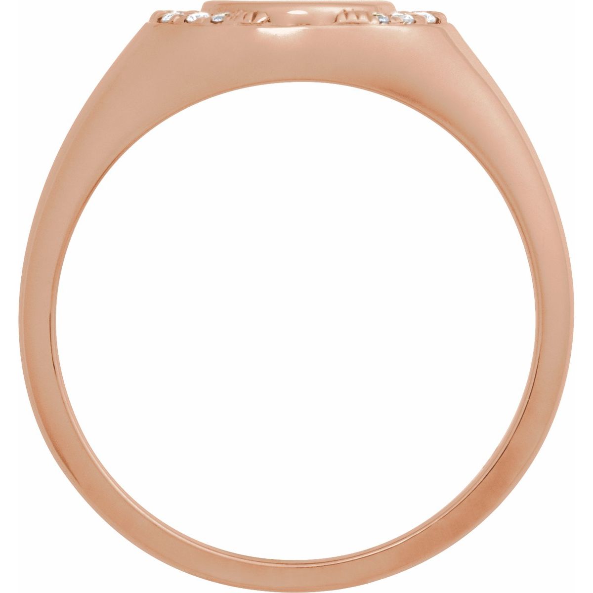 Engravable Accented Signet Ring
