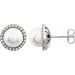Halo-Style Pearl Earrings