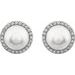 Halo-Style Pearl Earrings