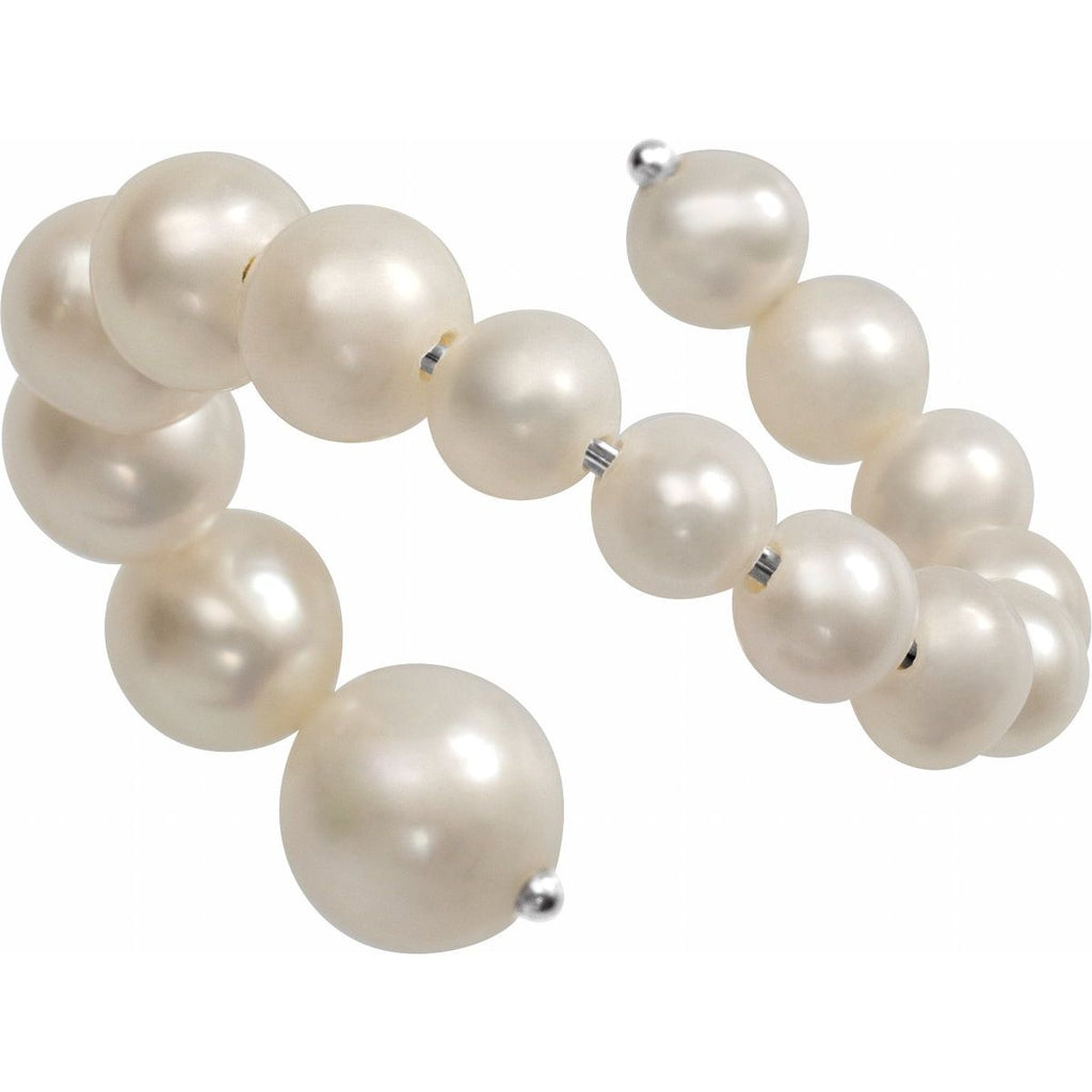 Graduated Flexible Pearl Ring
