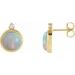 Cabochon Bezel-Set Earrings