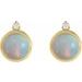 Cabochon Bezel-Set Earrings