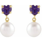 Heart & Pearl Earrings