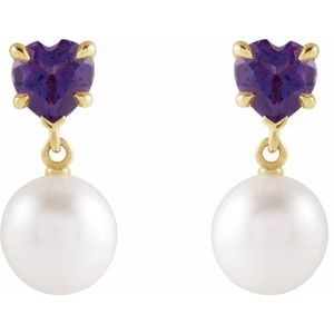 Heart & Pearl Earrings