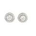 Round 4-Prong Halo-Style Earrings