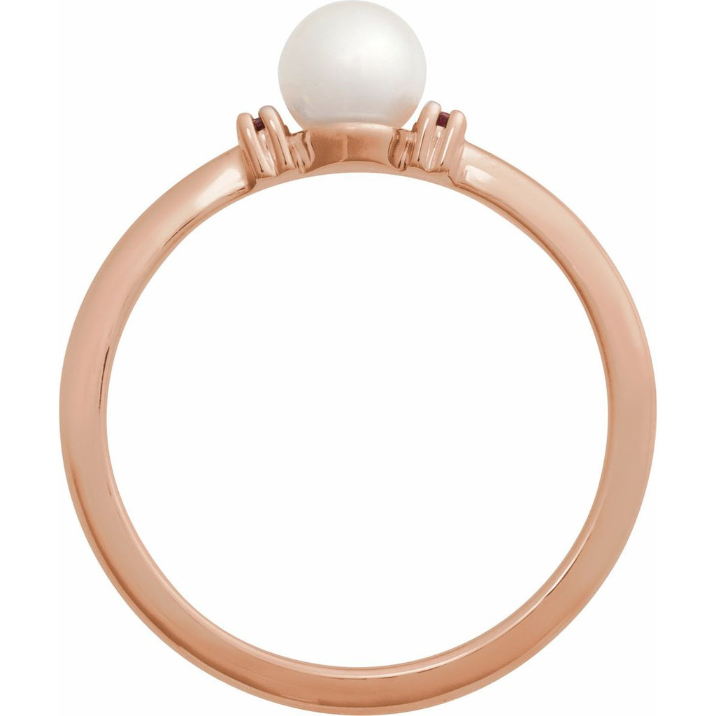 Accented Pearl Ring