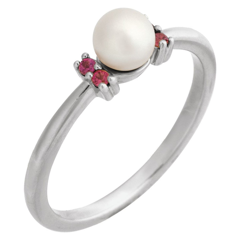 Accented Pearl Ring