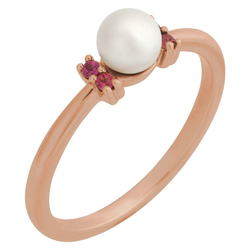 Accented Pearl Ring