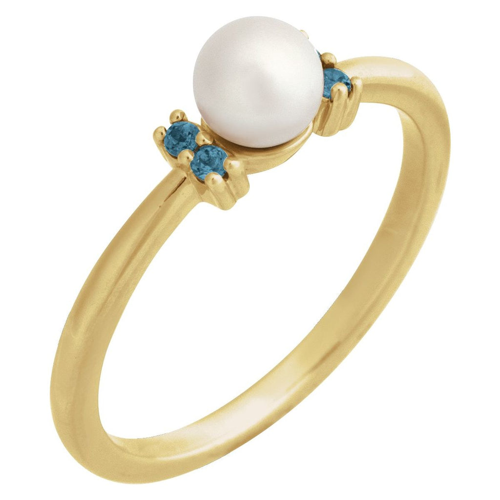 Accented Pearl Ring
