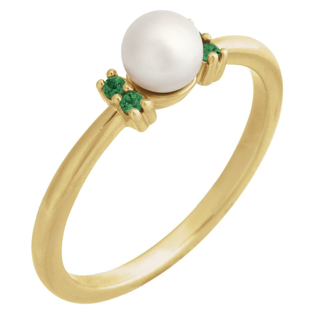 Accented Pearl Ring