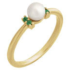 Accented Pearl Ring