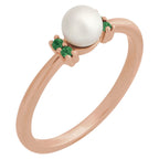 Accented Pearl Ring