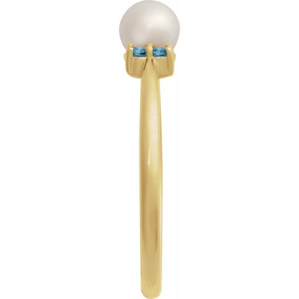 Accented Pearl Ring