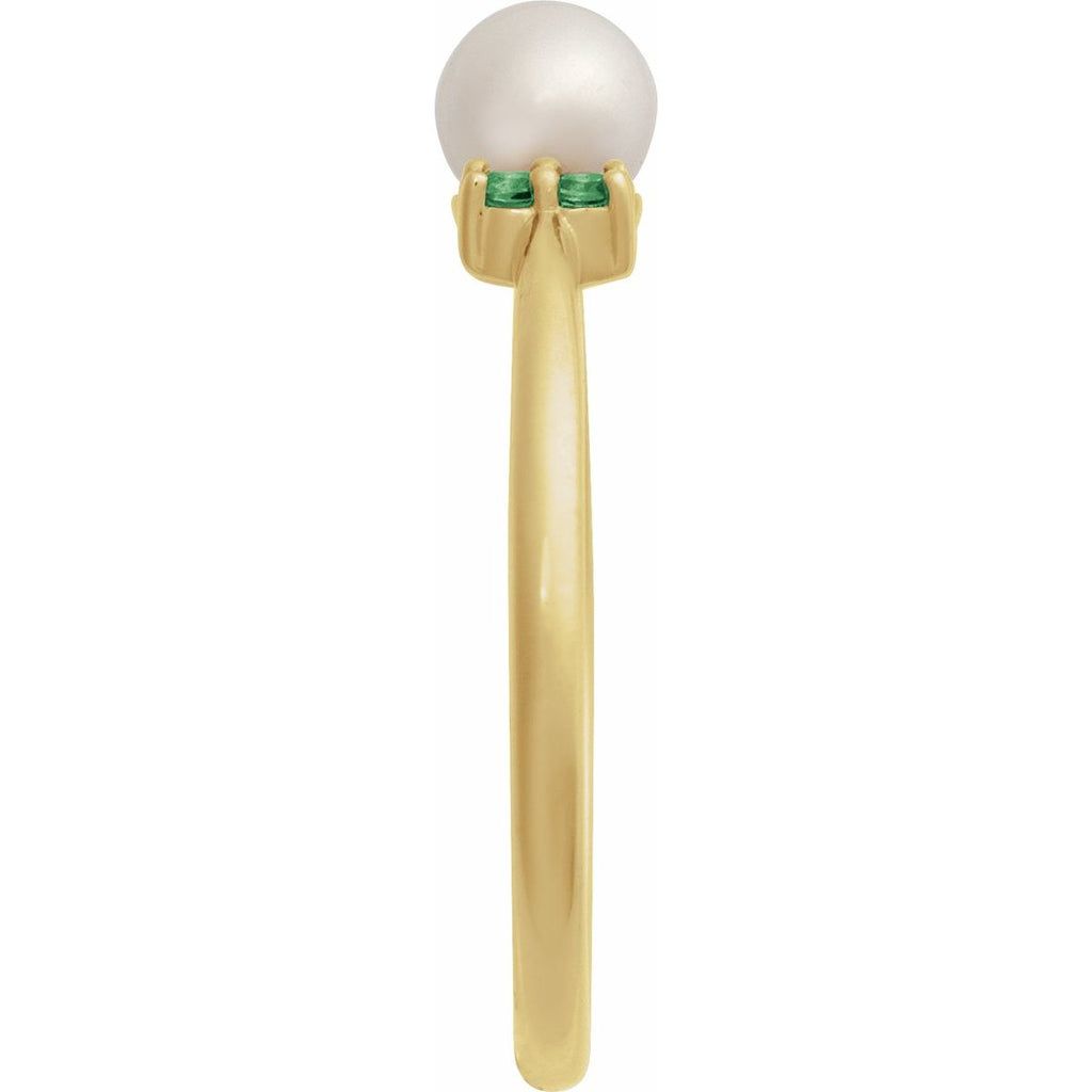 Accented Pearl Ring