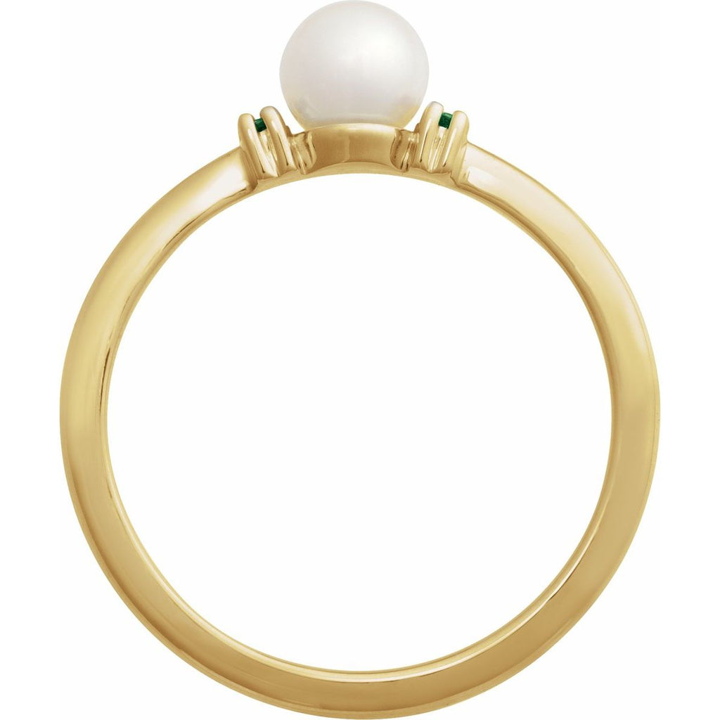 Accented Pearl Ring