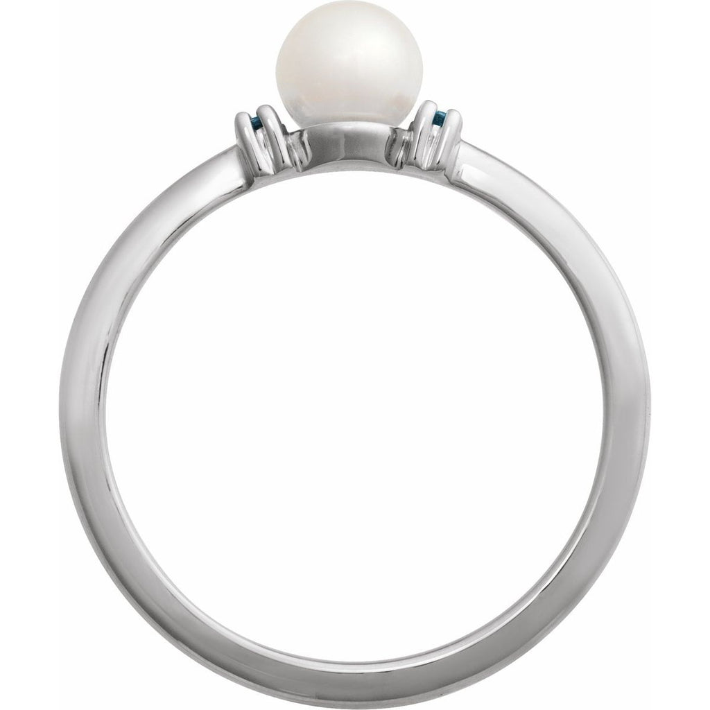 Accented Pearl Ring