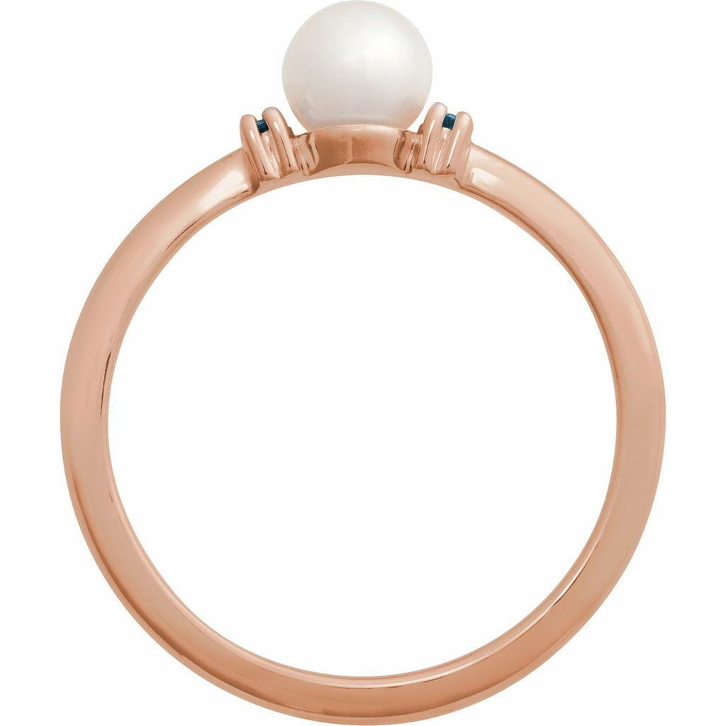 Accented Pearl Ring