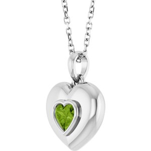 Puffed Solitaire Necklace or Charm/Pendant