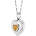 Puffed Solitaire Necklace or Charm/Pendant