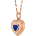 Puffed Solitaire Necklace or Charm/Pendant