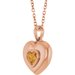 Puffed Solitaire Necklace or Charm/Pendant