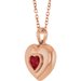 Puffed Solitaire Necklace or Charm/Pendant