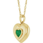 Puffed Solitaire Necklace or Charm/Pendant