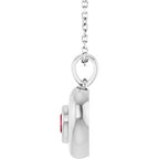Puffed Solitaire Necklace or Charm/Pendant