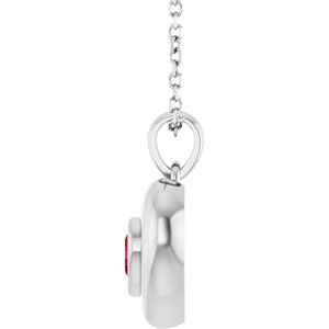 Puffed Solitaire Necklace or Charm/Pendant