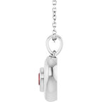 Puffed Solitaire Necklace or Charm/Pendant