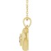 Puffed Solitaire Necklace or Charm/Pendant