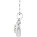 Puffed Solitaire Necklace or Charm/Pendant