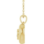 Puffed Solitaire Necklace or Charm/Pendant