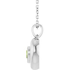 Puffed Solitaire Necklace or Charm/Pendant