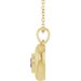Puffed Solitaire Necklace or Charm/Pendant