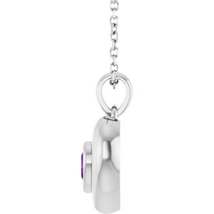 Puffed Solitaire Necklace or Charm/Pendant