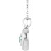 Puffed Solitaire Necklace or Charm/Pendant