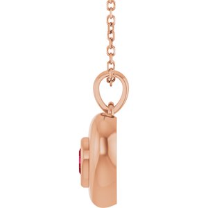 Puffed Solitaire Necklace or Charm/Pendant