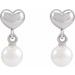 Pearl Heart Earrings