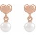 Pearl Heart Earrings