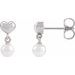 Pearl Heart Earrings